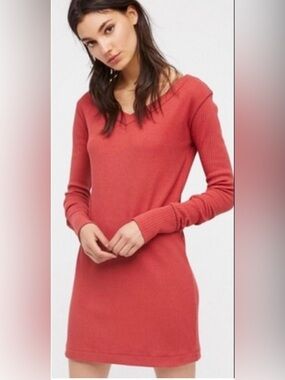 Free People Beach Knit Ribbed Bodycon Coverup Dress